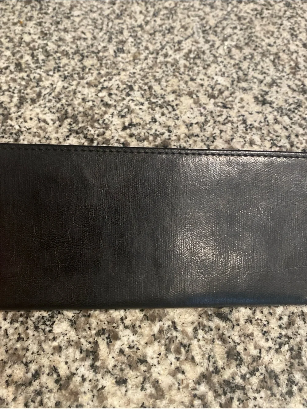 Vintage Y2K Bellerosa Black Leather checkbook/Wallet with Embossed Crest